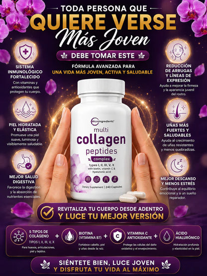 Multi Collagen peptides / 5 Tipos de Colágeno